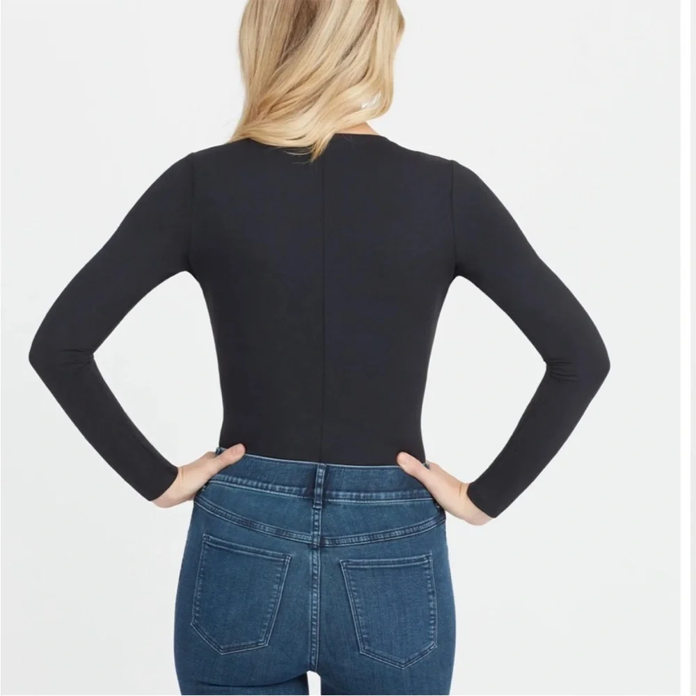 Spanx Suit Yourself Long Sleeve Thong Bodysuit Size 3X - Picture 2 of 9